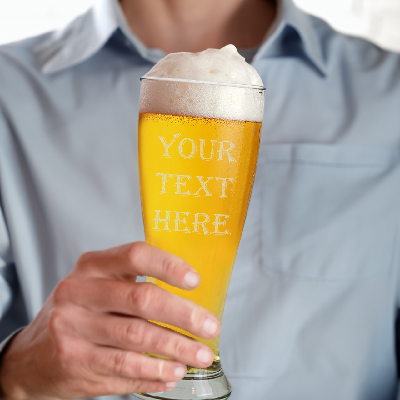 Personalized 16oz Pilsner Beer Glass, Custom Text Monogram Groomsmen Pilsner Glass, Bachelor Party Glass,Custom Name Glass Best Man Proposal