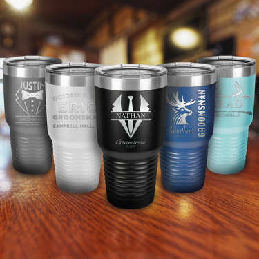 Personalized Groomsmen Tumbler - Custom Engraved Gift for Best Man and Groomsman