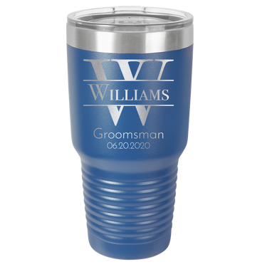 Personalized Groomsmen Tumbler - Custom Engraved Gift for Best Man and Groomsman