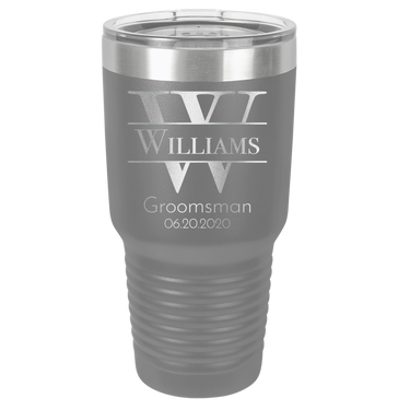 Personalized Groomsmen Tumbler - Custom Engraved Gift for Best Man and Groomsman