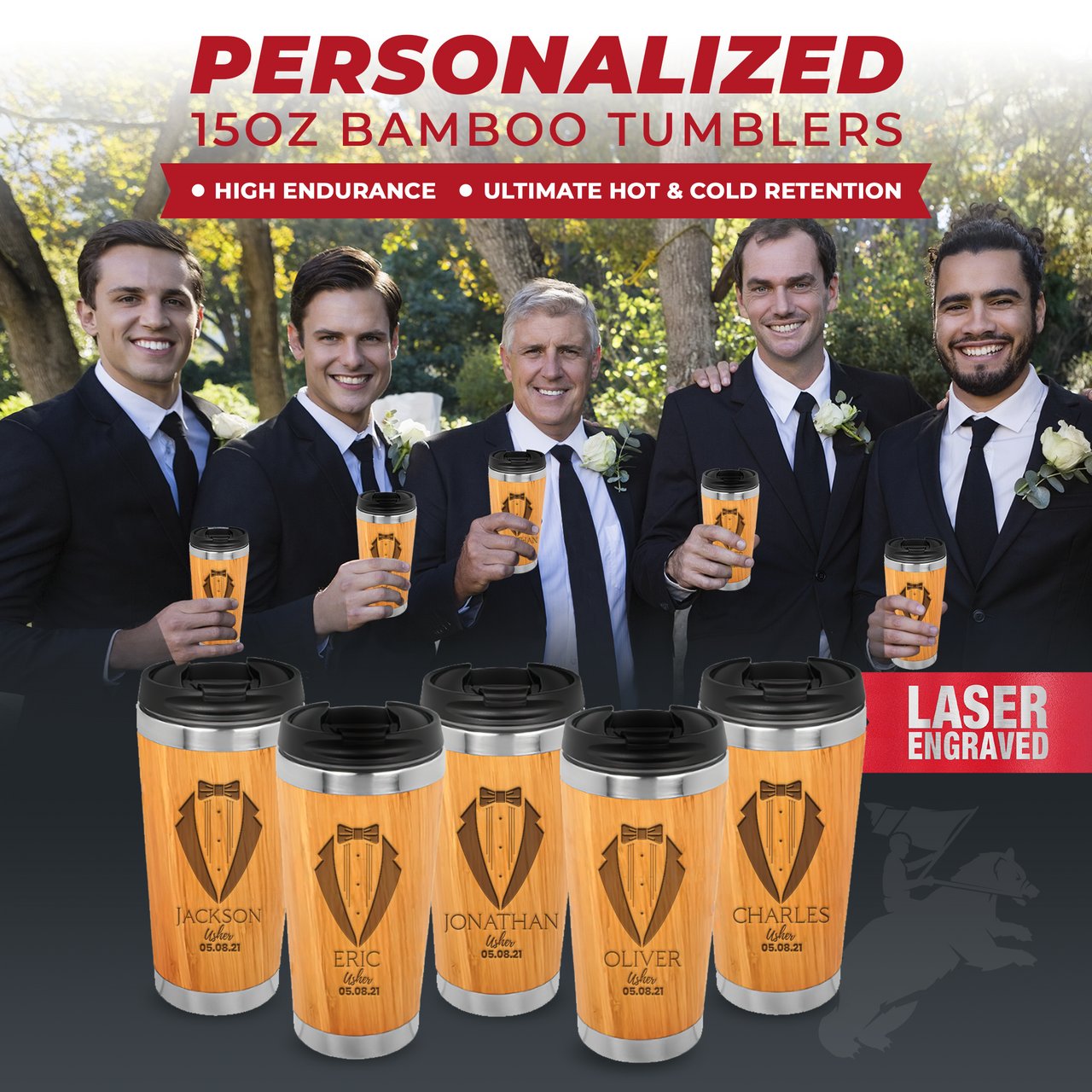 Custom Tumbler Groomsmen Gifts Perfect for Best Man and Fathers of the Bride & Groom