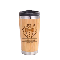 Thumbnail for Bamboo Insulated Coffee Tumbler for Father of the Groom - Thoughtful Gift from the Bride