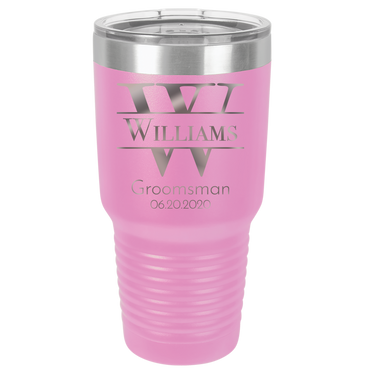 Personalized Groomsmen Tumbler - Custom Engraved Gift for Best Man and Groomsman