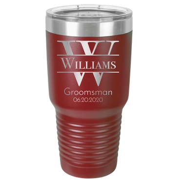 Personalized Groomsmen Tumbler - Custom Engraved Gift for Best Man and Groomsman