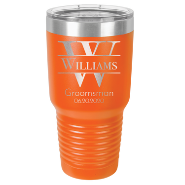 Personalized Groomsmen Tumbler - Custom Engraved Gift for Best Man and Groomsman