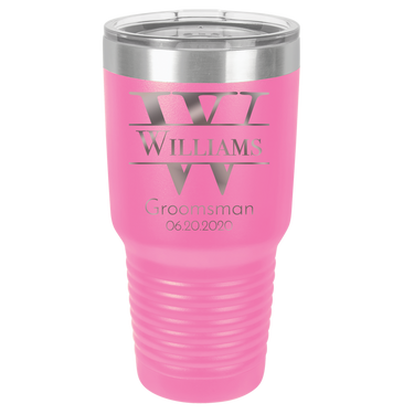 Personalized Groomsmen Tumbler - Custom Engraved Gift for Best Man and Groomsman