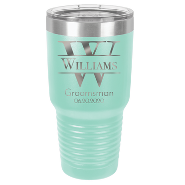 Personalized Groomsmen Tumbler - Custom Engraved Gift for Best Man and Groomsman