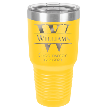 Personalized Groomsmen Tumbler - Custom Engraved Gift for Best Man and Groomsman