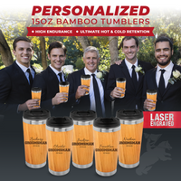 Thumbnail for Zachary Engraved 15oz Bamboo Tumbler, Bachelor Party Gift, Gift for Groomsmen,Groomsman Gift, Best Man Gift,