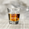 custom text shot birthday glass