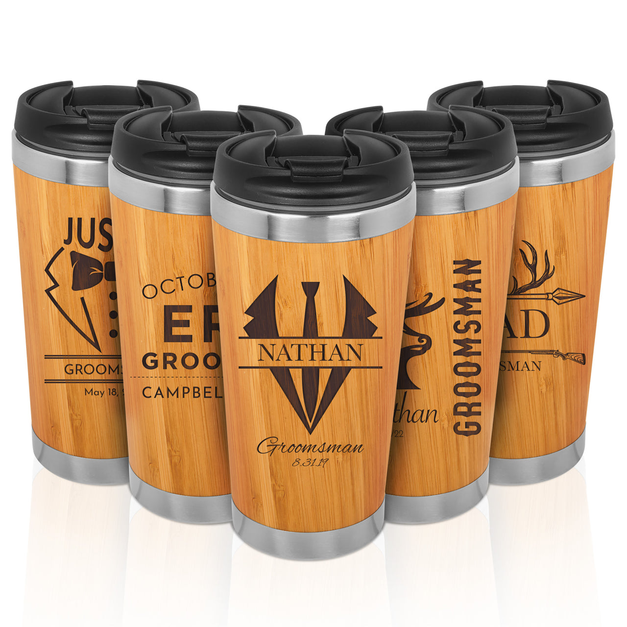 Engraved Bamboo Tumblers - Perfect for Groomsmen Proposal and Wedding Gifts