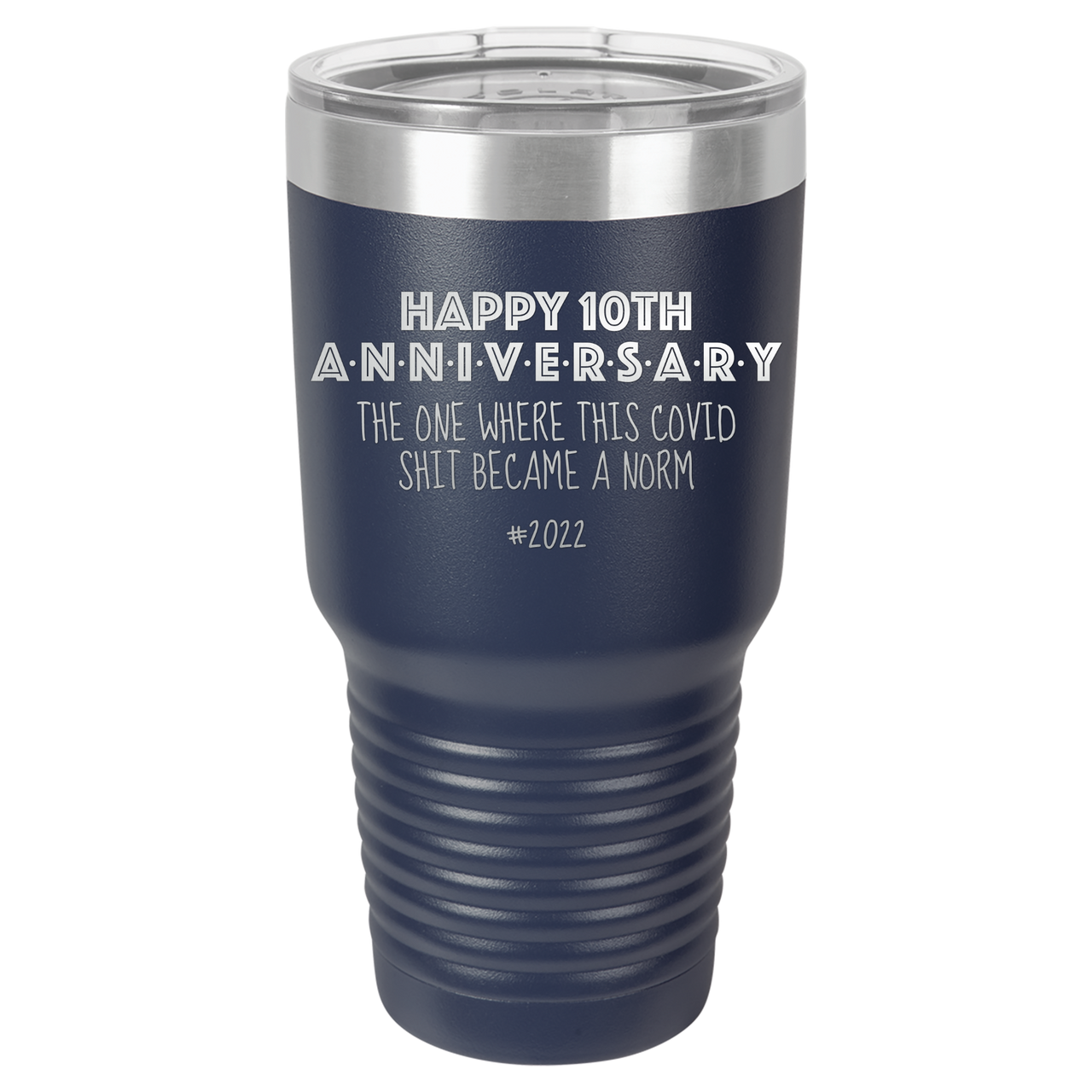 Happy 10th Anniversary Print Romantic Tumbler