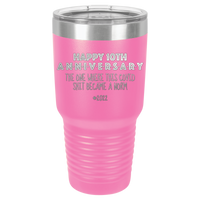 Thumbnail for Happy 10th Anniversary Print Romantic Tumbler