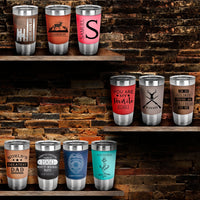 Thumbnail for Personalized Wedding Anniversary 20oz Tumbler Leather