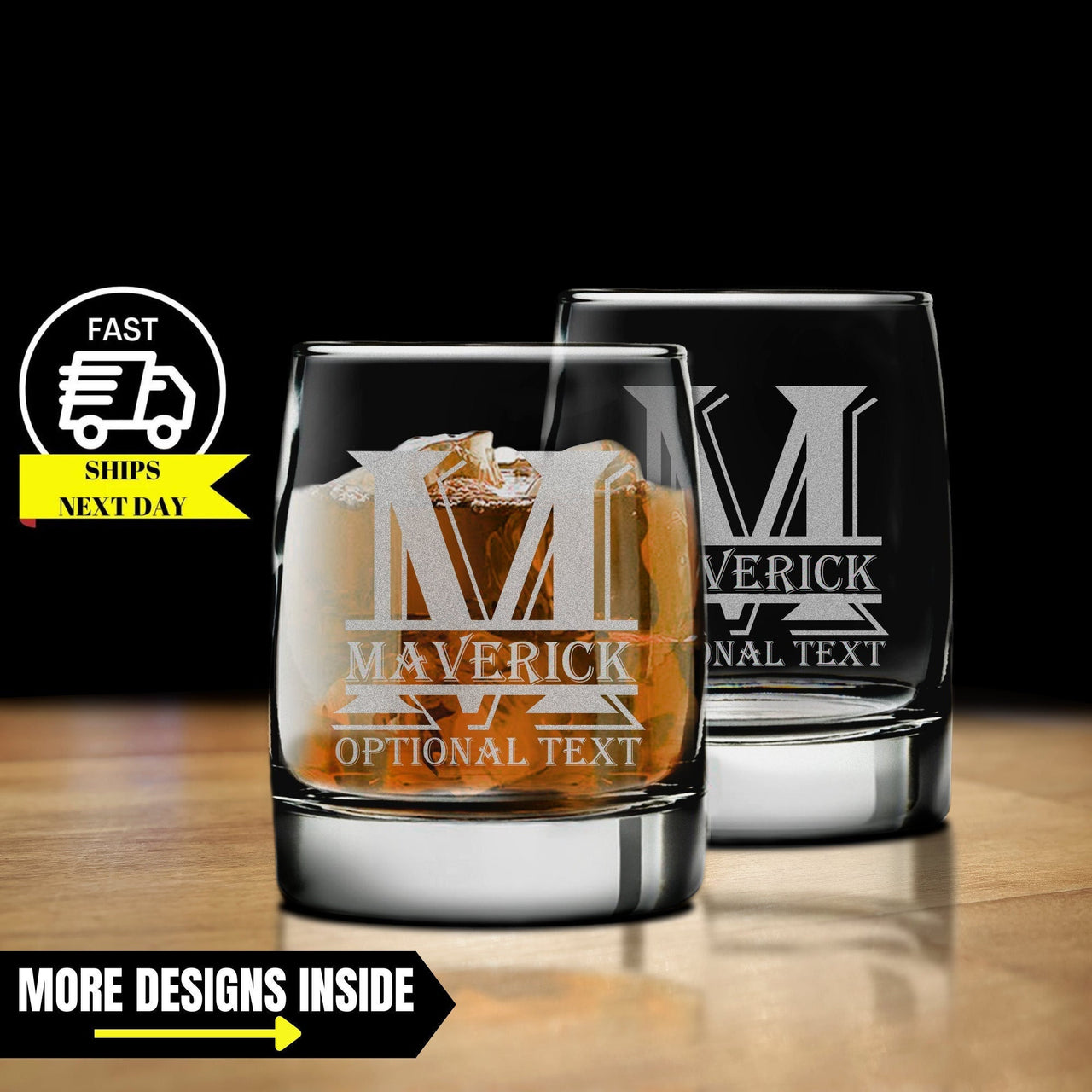 Personalized Anniversary 12 oz Whiskey Glass