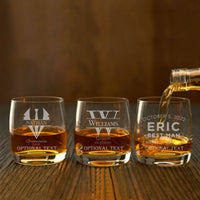 Thumbnail for Personalized Bachelor Party Glasses, Engraved Custom Scotch Glass, Personalized Whiskey Glass Bachelor Party Gift, Groomsman Rocks Glass