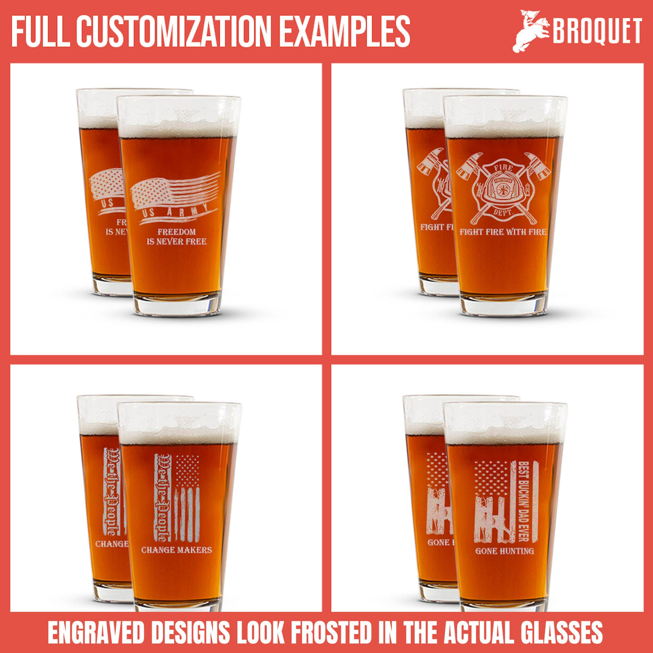 Personalized Us Air Force Gifts Pint Glasses
