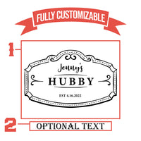 Thumbnail for Personalized Etched 16 oz Beer Glass | Hubby Est Customized Anniversary Pint Glass
