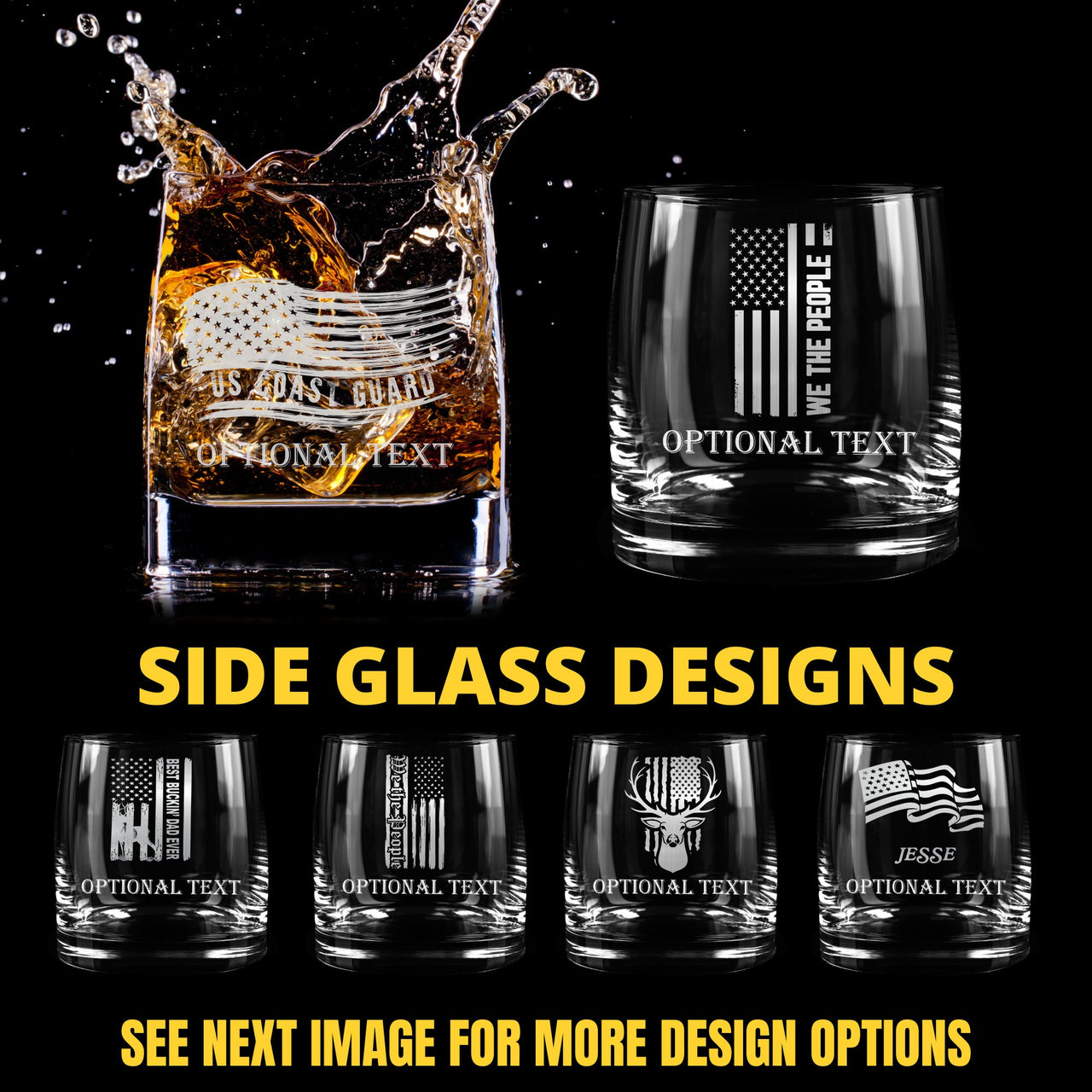Personalized Engraved Whiskey Glass | 12 oz Old Fashioned Glass