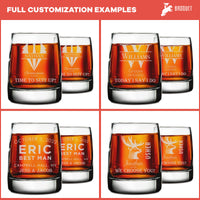 Thumbnail for Personalized Bachelor Engraved Custom Scotch Glass | Personalized 12 oz Whiskey Glass