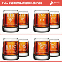 Thumbnail for Personalized Etched Groomsman Whiskey Glass