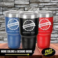 Thumbnail for Certified New Dads Engraved Tumblers | Custom 30 oz Tumbler