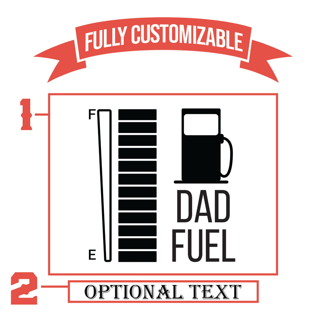 Dad Fuel Whiskey Glasses | Custom Whiskey Glass