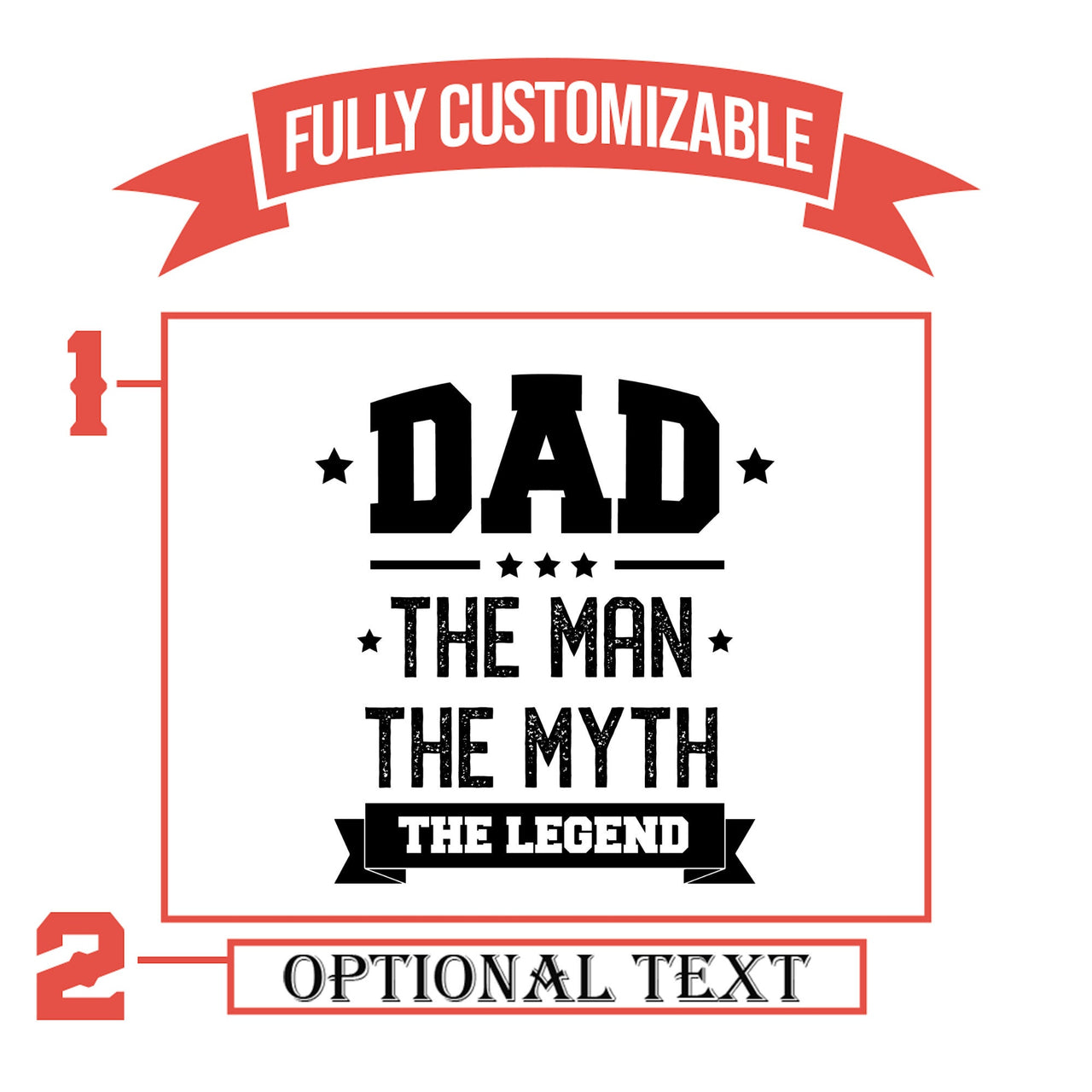 The Man The Myth The Legend Whiskey Glass | Etched Whiskey Glass