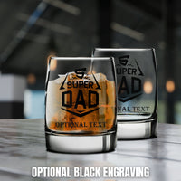 Thumbnail for Super Dad Whiskey Glass | Etched Whiskey Glass