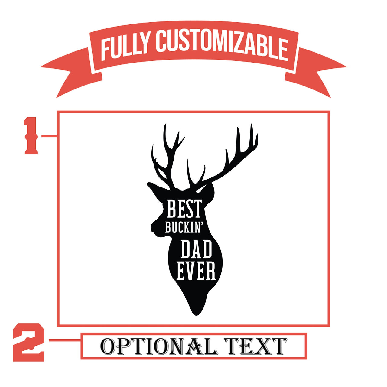 Best Buckin Dad Ever Personalized Beer Glass For Papa