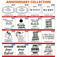 Thumbnail for Personalized Etched 16 oz Beer Glass | Hubby Est Customized Anniversary Pint Glass