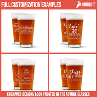 Thumbnail for Birthday Crew Engraved Pint Glasses Gifts