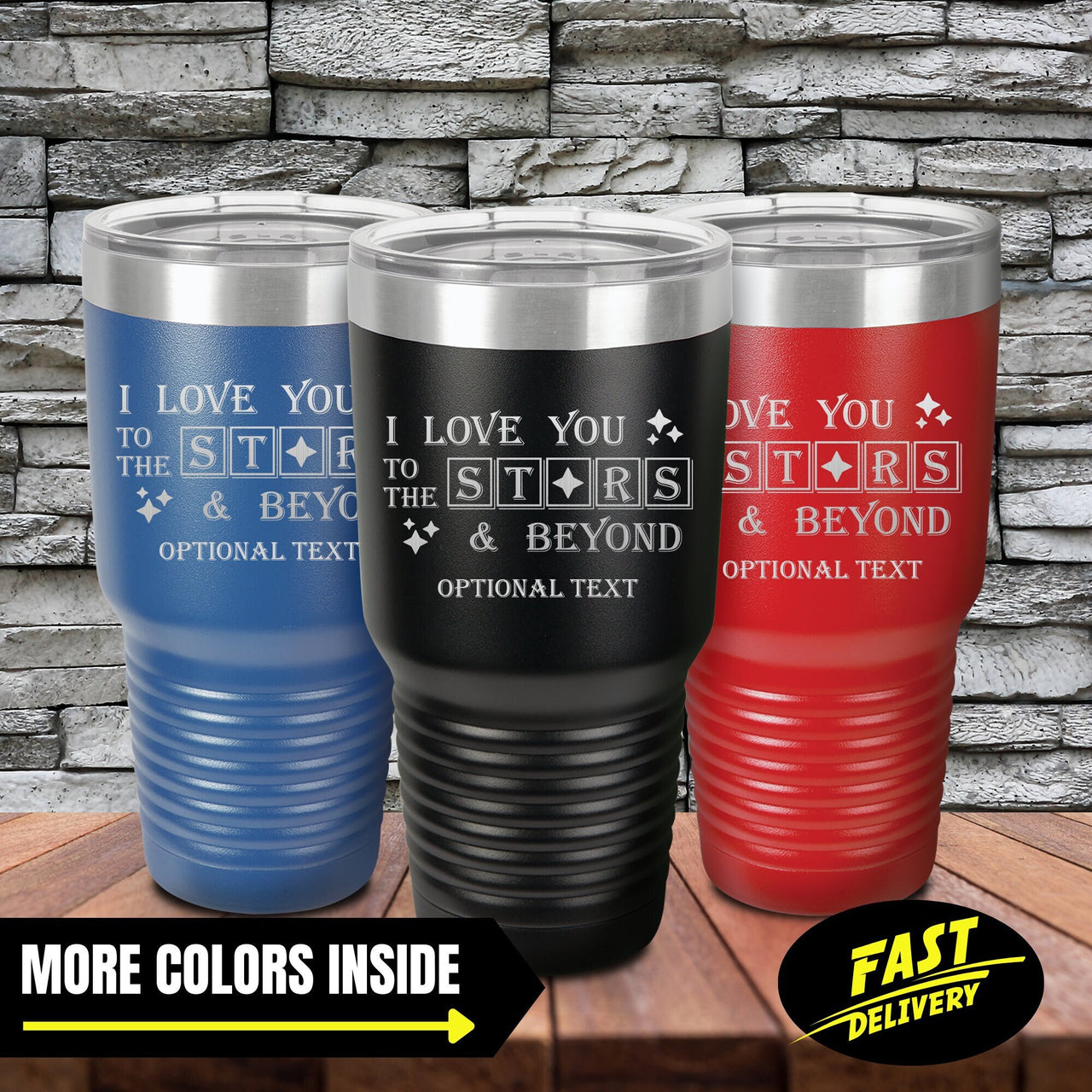 Love You to the Stars & Beyond Personalized Tumbler | Custom Engraved Tumblers
