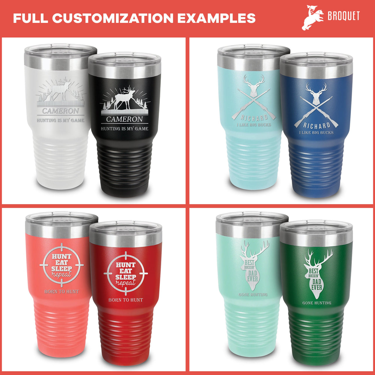 Personalized Buck Tumbler Hunting Gifts