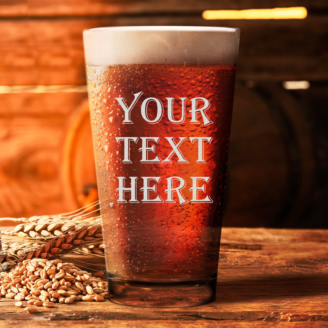 Personalized Engraved 16 oz Pint Glasses