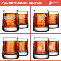Thumbnail for Personalized American Flag Whiskey Glasses