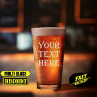 Thumbnail for Personalized Engraved 16 oz Pint Glasses