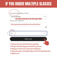 Thumbnail for Personalized Engraved 16 oz Pint Glasses