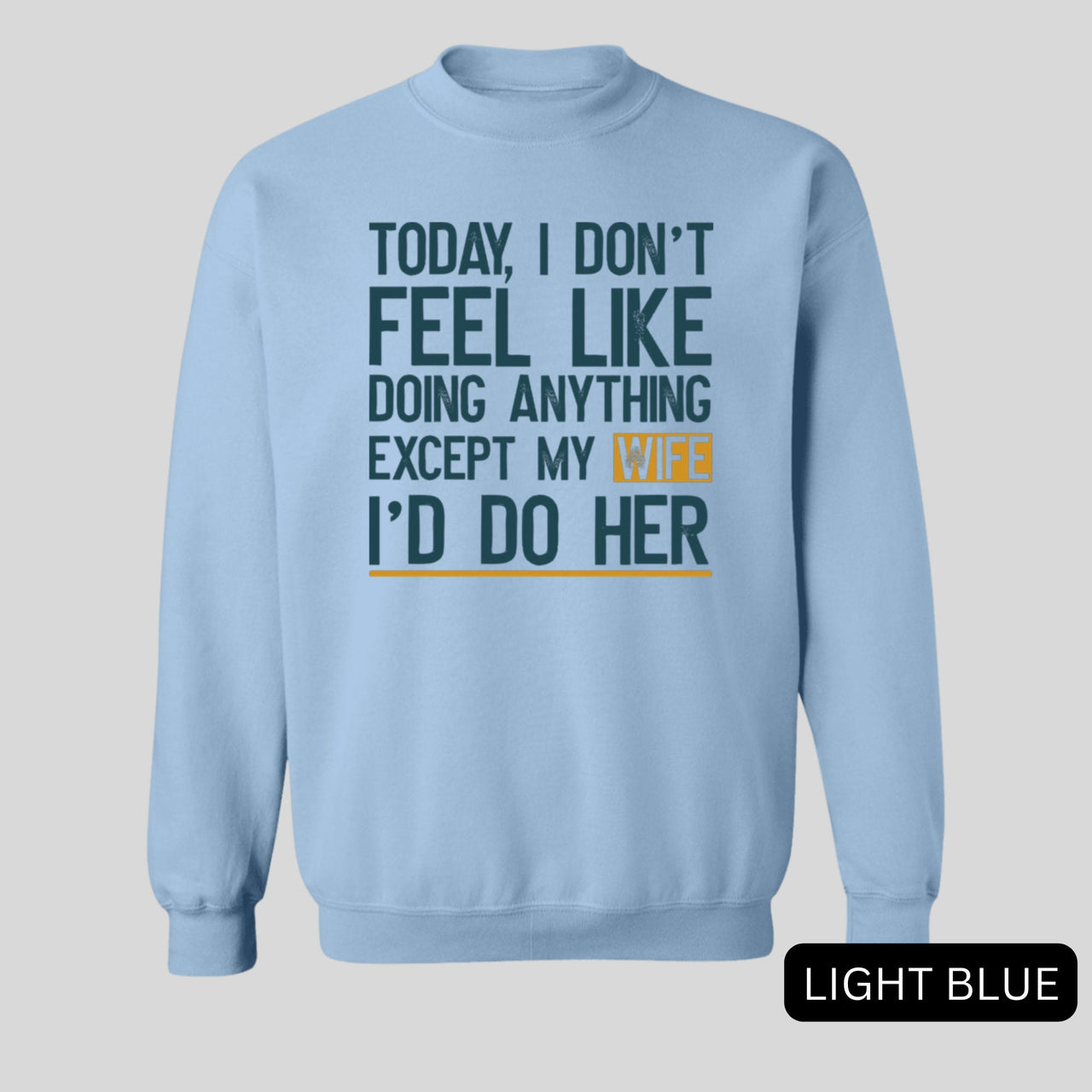 Today I Don't Feel Like Doing Anything Except My Wife I'll Do Her Sweatshirt