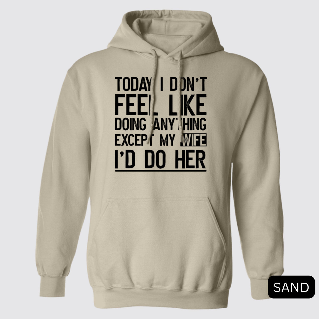 Today I Don't Feel Like Doing Anything Except My Wife I'd Do Her Hoodies