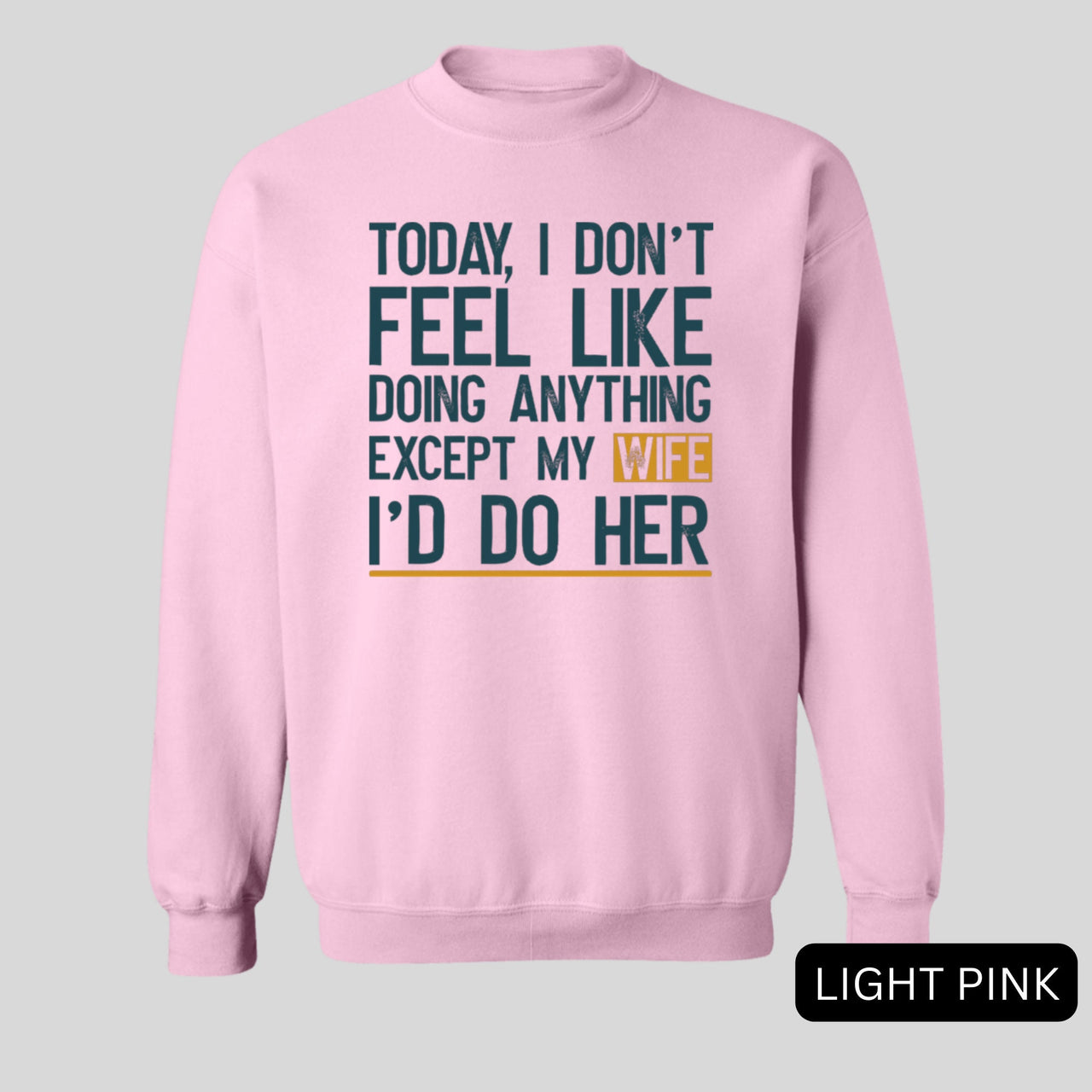 Today I Don't Feel Like Doing Anything Except My Wife I'll Do Her Sweatshirt