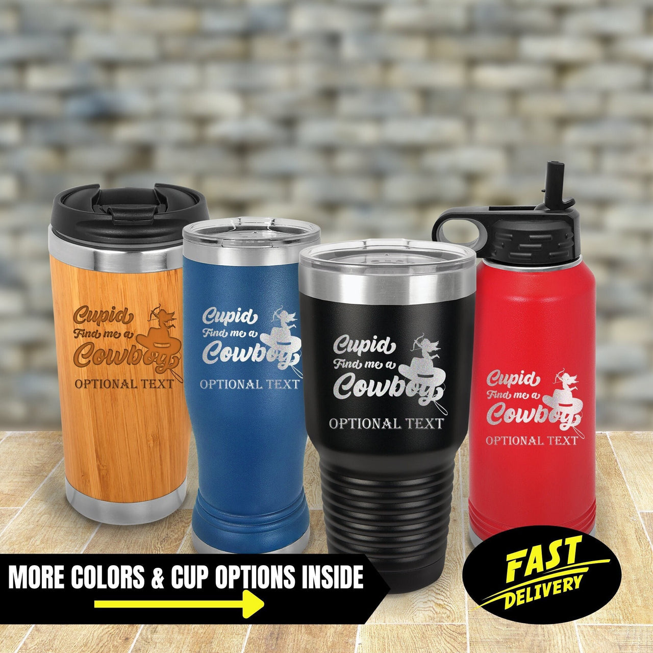Funny Cupid Find Me A Cowboy Tumblers