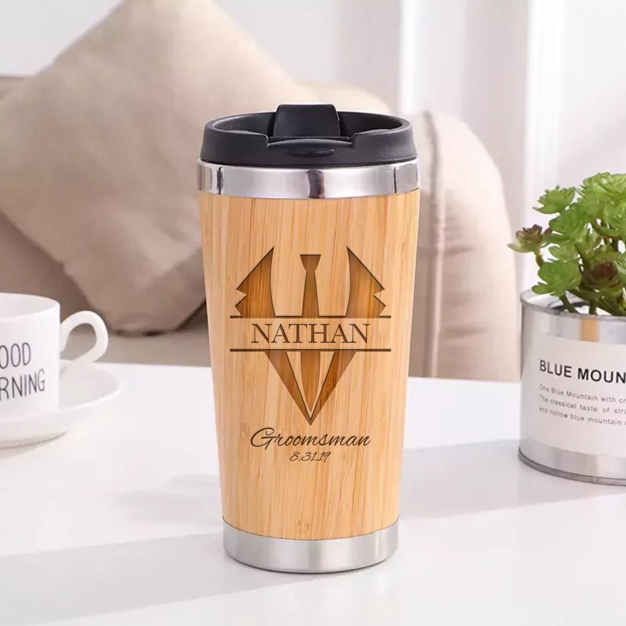 Unique Groomsmen Proposal Personalized Custom Tumblers for Men