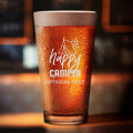 Personalized 16 oz Pint Glass Happy Camper