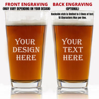 Thumbnail for Happy Camper Beer Glass | Custom Camping Beer Glasses