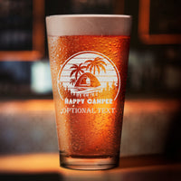 Thumbnail for Happy Camper Beer Glass | Custom Camping Beer Glasses
