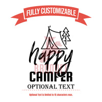Thumbnail for Happy Camper Unique Camping Personalized 12 oz Bourbon Whiskey Glass