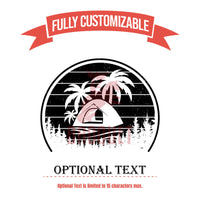 Thumbnail for Custom 15 oz Bamboo Tumbler | Camping Retro Sunset Insulated Tumbler