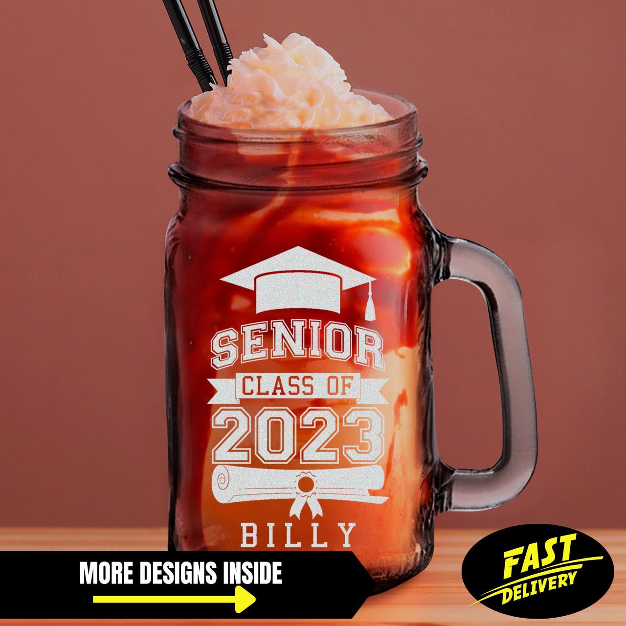 Personalized Mason Jar Gift for Senior Graduate | Grad Party Idea Gift