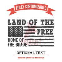 Thumbnail for Land of the Free Home of the Brave Tumbler | Personalized Tumbler